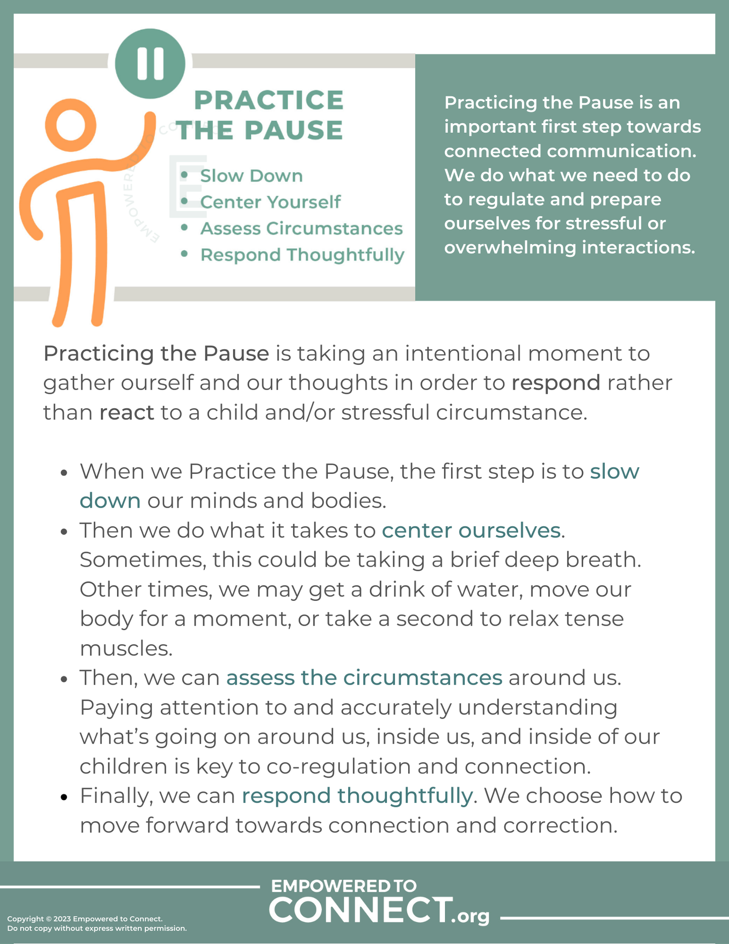 Practice the Pause | Digital Resource