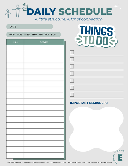 Daily Schedule | Digital Resource
